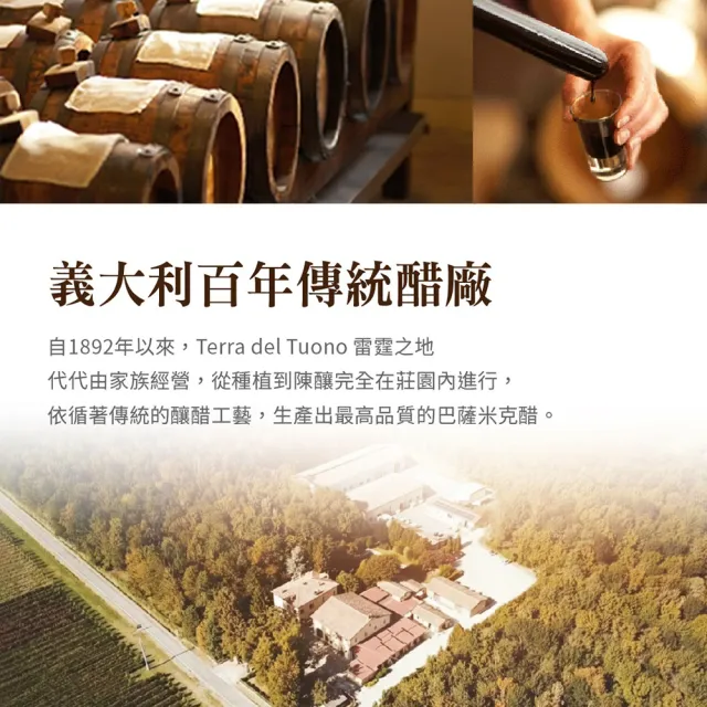 【Terra Del Tuono 雷霆之地】巴薩米克醋250ml二入組 (春天紫標x2)