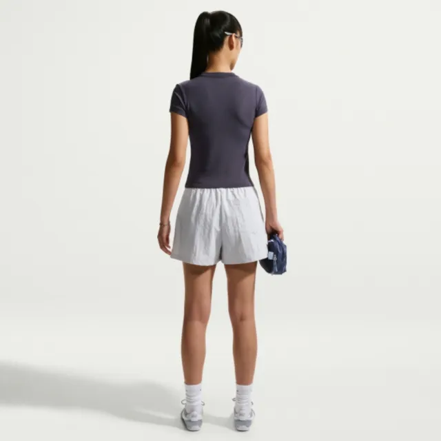 【NIKE 耐吉】AS W NSW NK CHLL KNT MD CRP 女 短袖上衣 訓練 慢跑 黑(FV5509014)