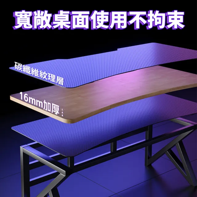 【靚白家居】超神電腦桌 140公分 升級款 S308(電競桌 書桌 工作桌 居家辦公桌 餐桌)