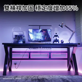 【靚白家居】超神電腦桌 140公分 洞洞板款(電競桌 書桌 洞洞板 辦公桌 工作桌 衣帽架 梳妝台 化妝桌)