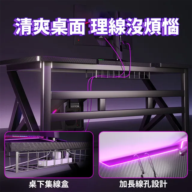 【靚白家居】超神電腦桌 160公分 升級款 S309(電競桌 書桌 工作桌 居家辦公桌 餐桌)