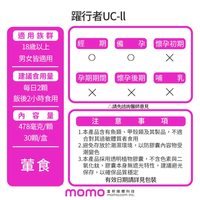 【荃贏全美】躍行者UC-ll 含非變性二型膠原蛋白x2盒組(共60顆)