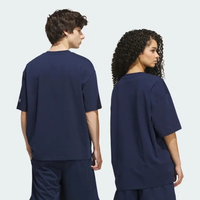 【adidas 愛迪達】Skyjam Gfx Tee 男女 T恤 運動上衣 休閒短袖 深藍 印花(IA2394)