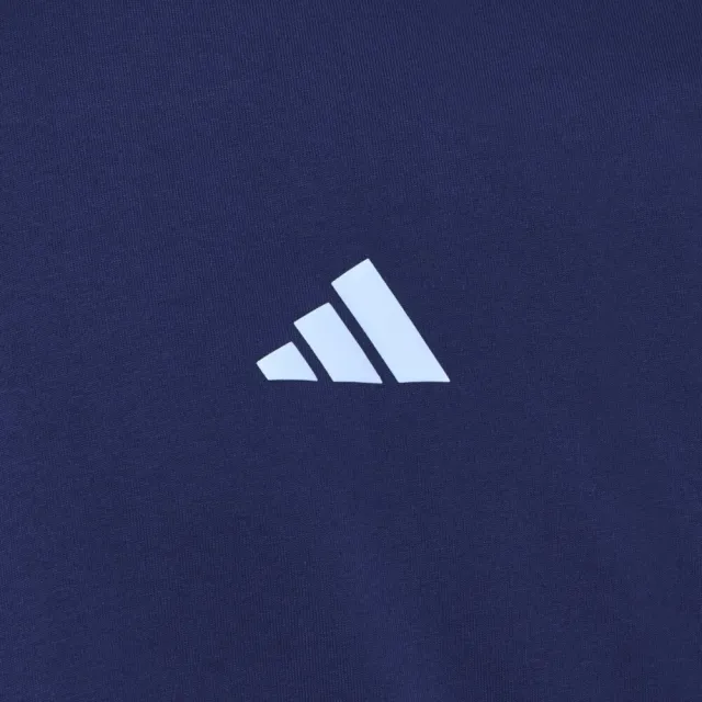 【adidas 愛迪達】M Verb Tee2 男女 T恤 運動上衣 休閒短袖 深藍 亞版 純棉(LE1242)