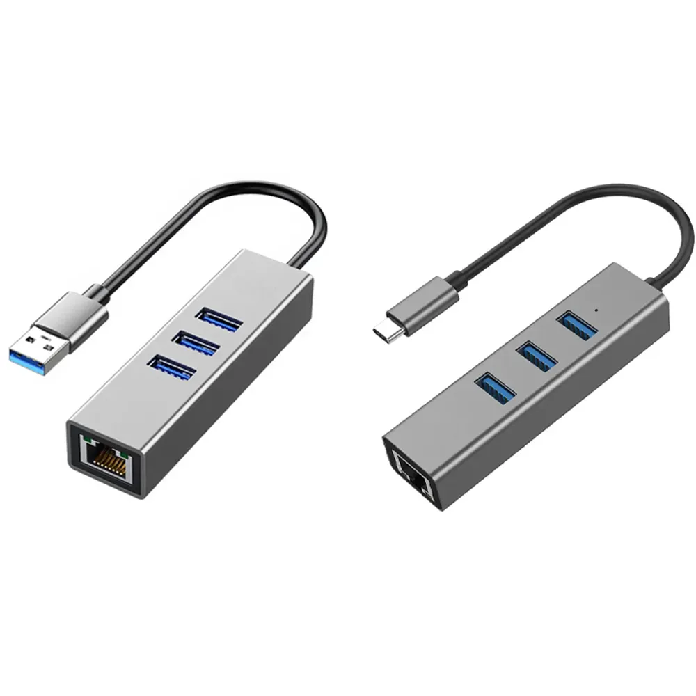 【ZA 喆安】4合1 Type-C/A HUB轉接集線器 支援USB-C轉RJ45外接網路卡/USB3.2 適用iPhone/MacBook/iPad/筆電