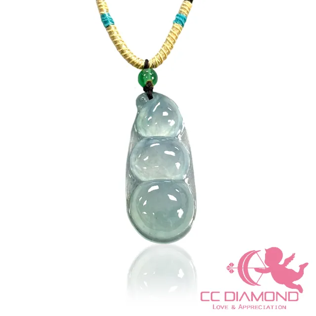 【CC Diamond】天然A貨翡翠 高冰精品福豆(冰飄花)