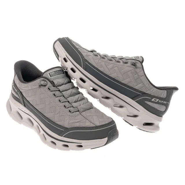 【SKECHERS】男鞋 健走系列 健走鞋 瞬穿舒適科技 GO WALK GLIDE-STEP 2.0 - COZY FIT(217035GRY)