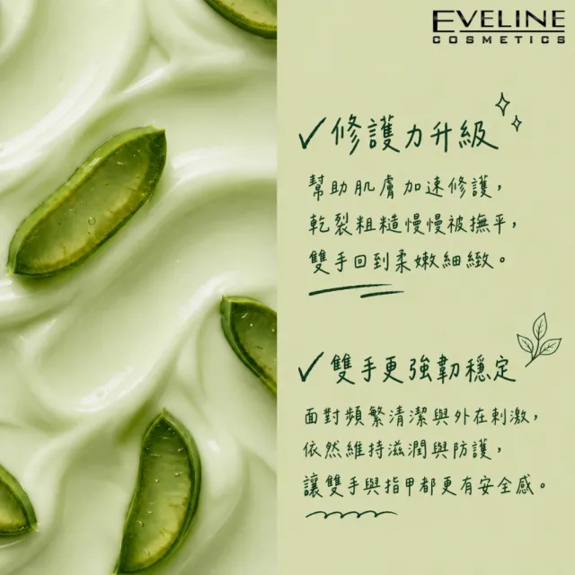 【Eveline Cosmetics】家用版 純素 櫻桃/抹茶 護手護甲霜 145ml(波蘭原裝)