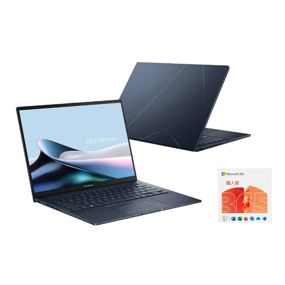 【ASUS 華碩】m365組★14吋Ultra7輕薄AI筆電(ZenBook UX3405CA/Ultra7-255H/16G/512G SSD/W11/EVO/OLED)