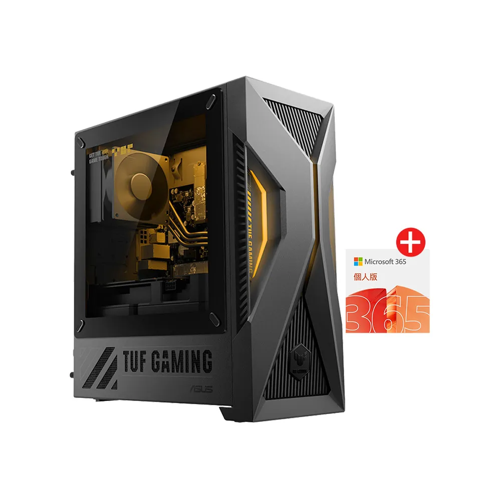 【ASUS 華碩】微軟M365組★i5 八核心 RTX5060電競電腦(i5-13420H/16G/1TB SSD/W11/H-T500MV/透側)