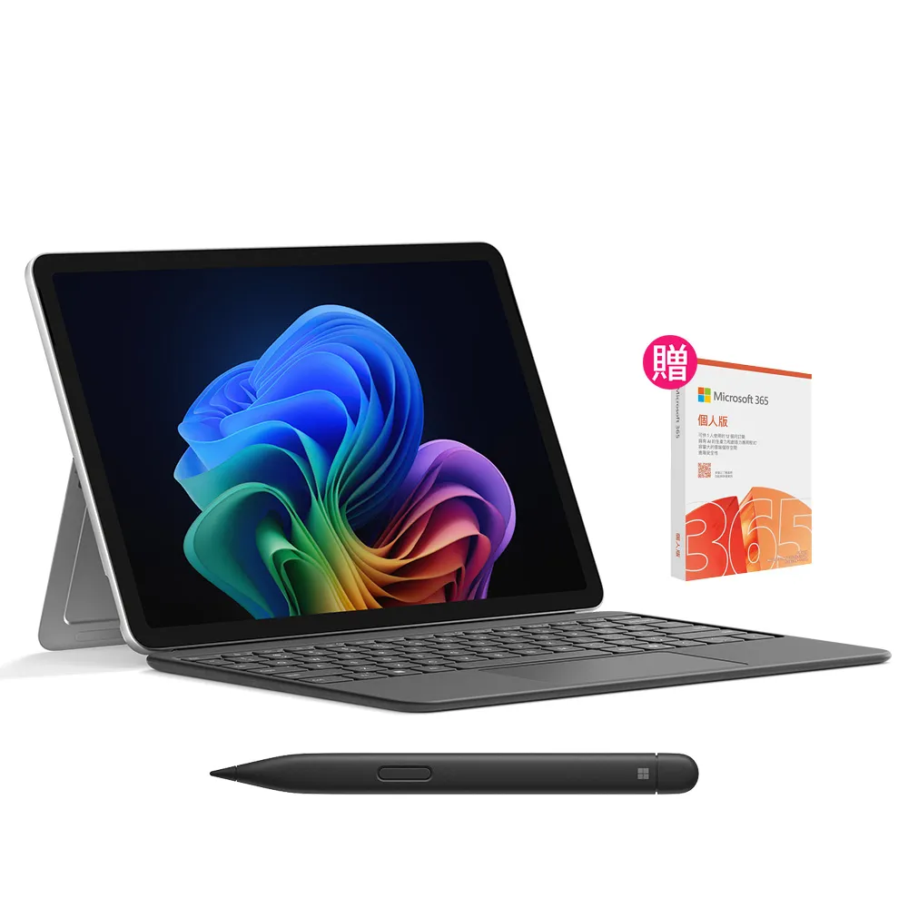 【Microsoft 微軟】鍵盤蓋+筆組+365個人組★Surface Pro-13吋觸控AI筆電(第12版/X2 Elite/16G/1TB/OLED/W11