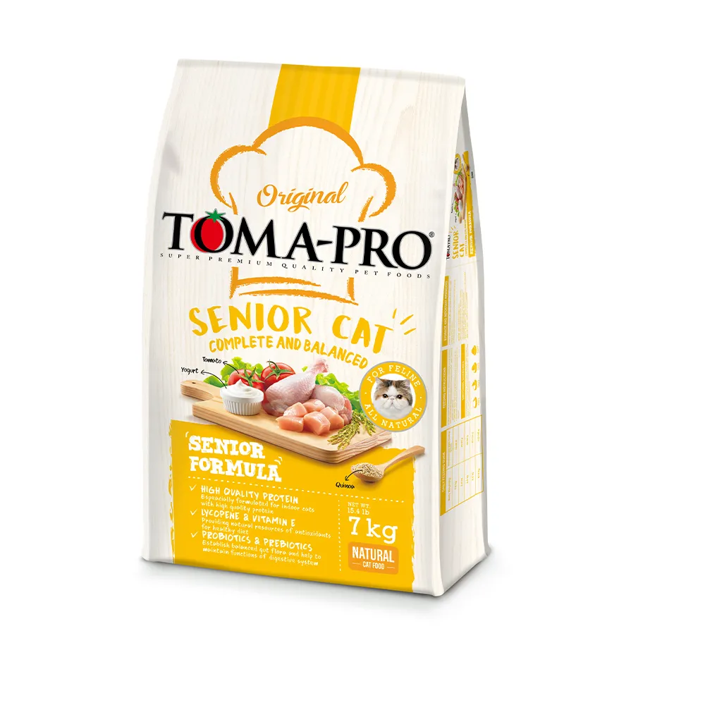 即期品【TOMA-PRO 優格】經典系列貓飼料-高齡貓 雞肉+米 7 公斤(高纖低脂配方)