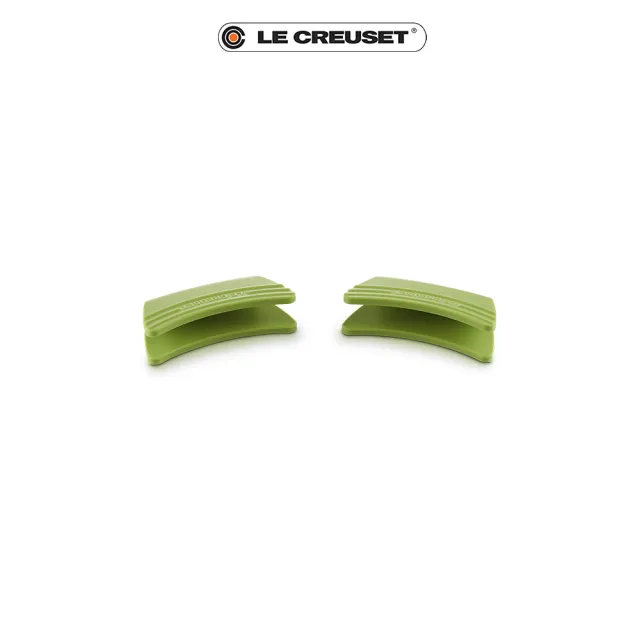 【Le Creuset】耐熱矽膠鍋耳防燙握把2入(棕櫚綠)