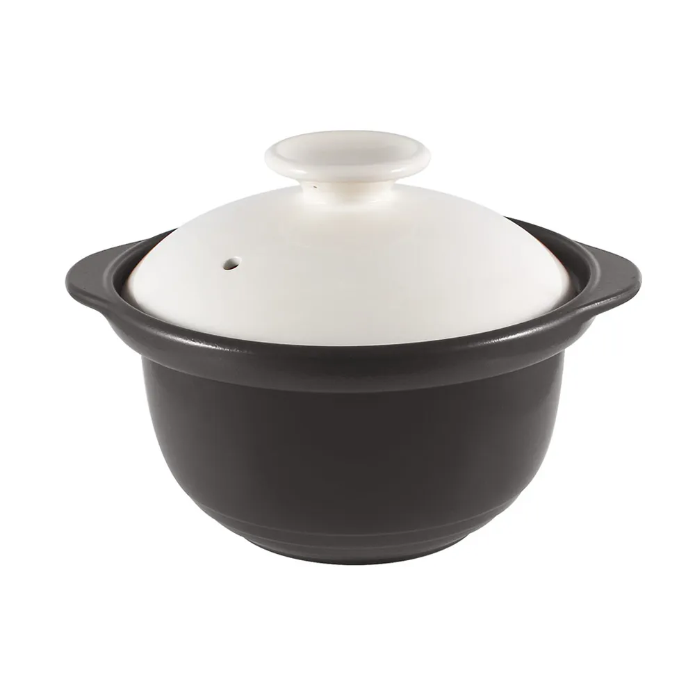 【MIYAWO日本宮尾】直火系列雙蓋炊飯陶鍋3合(燉鍋3L-褐白TDG30-300)