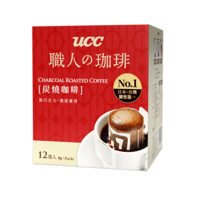 【UCC】職人系列典藏/濃萃重焙/法式/果香甜韻風味濾掛式咖啡6盒(共72入;8gx12入/盒;4種風味)