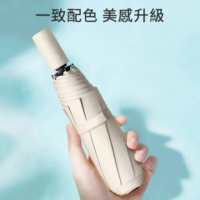 Coloxy 2入組 輕量超防曬UPF50+自動傘 時尚配色 大傘面晴雨傘(8骨防風/黑膠遮陽抗UV/摺疊傘)