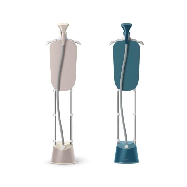 【Philips 飛利浦】頂級版直立式3段蒸氣掛燙機(STE1040/20孔雀藍/STE1040/60柔霧奶茶)