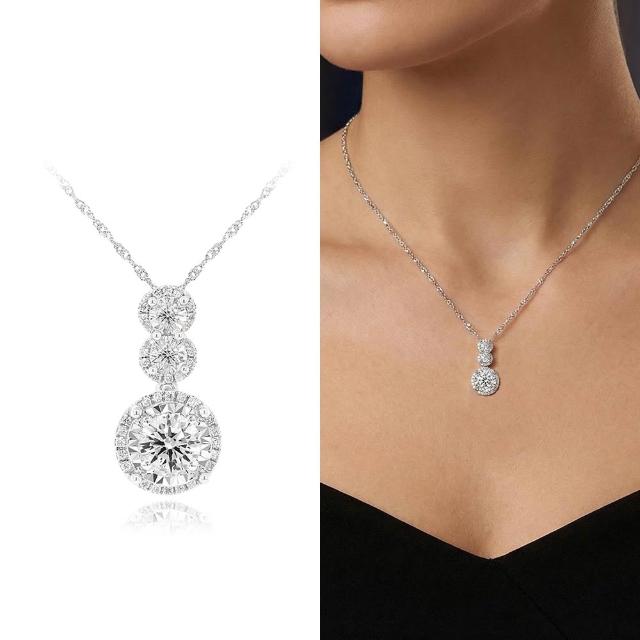 【AURORA 歐羅拉】GIA 50分 天然鑽石 圓形鑽石 D color 鑽墜 項鍊 八心八箭 相思