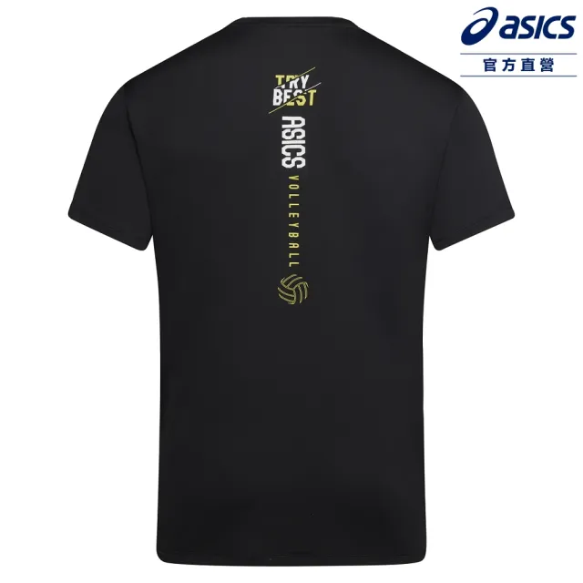 【asics 亞瑟士】短袖上衣 男女中性款 亞洲版 排球上衣 2053A314-001