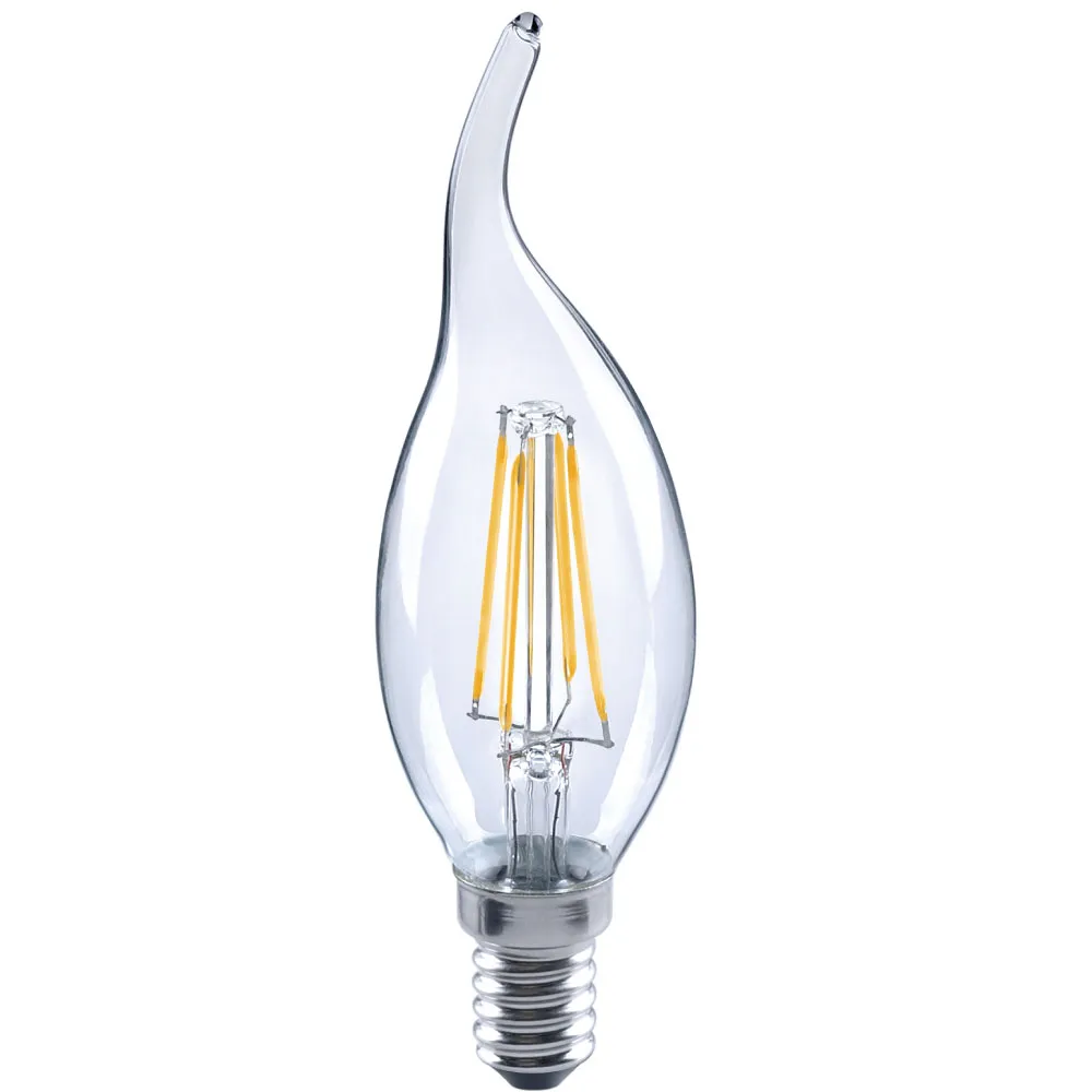 高效能LED 拉尾蠟燭型燈泡 全電壓 4.5W E14 黃光 10入(CL35C_WW4.5W E14 F30)