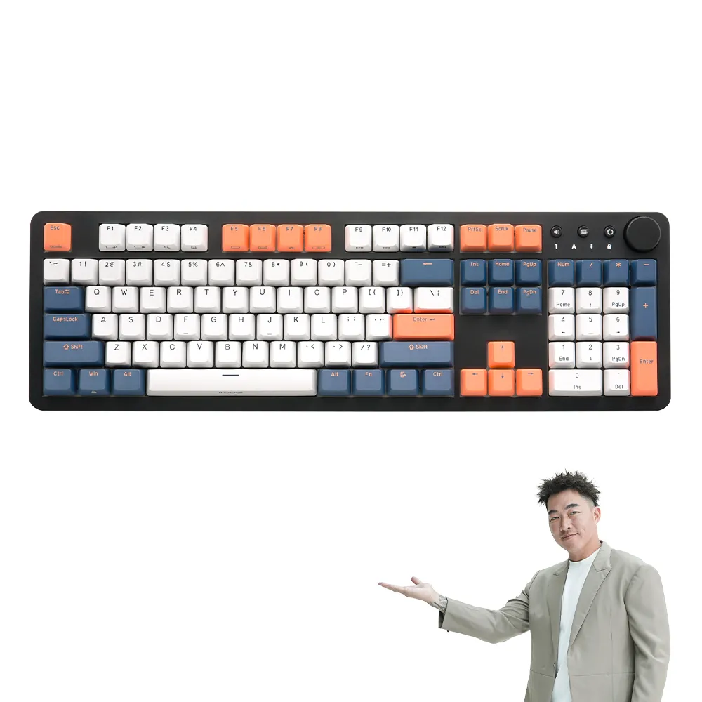 【i-Rocks】K73R PBT 夕陽海灣 無線機械式鍵盤-Cherry軸