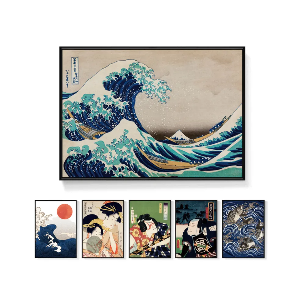 菠蘿選畫所】日式浮世繪系列掛畫-42x60cm(日式浮世繪/葛飾北齋/世界名