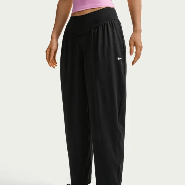 【NIKE 耐吉】長褲 女 運動褲 速乾 寬鬆 AS W NK ONE RELAXED DF PANT FE 黑 IU1416-010