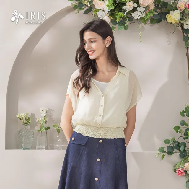 【IRIS 艾莉詩】清新假兩件落袖上衣-3色(52114)