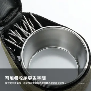 【Campingmoon 柯曼】304不鏽鋼雪拉碗-600ml 大號 黑色 BKS-369 露營配件 鋼杯 提耳設計 內附刻度 逐露天下
