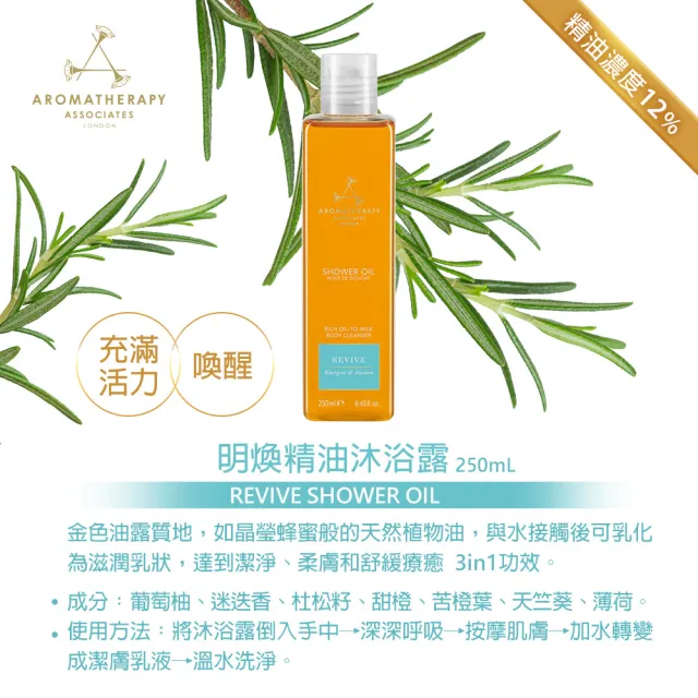 【AA 英國皇家芳療】精油沐浴露 250mL (玫瑰/舒肌/明煥/怡神；4款任選)