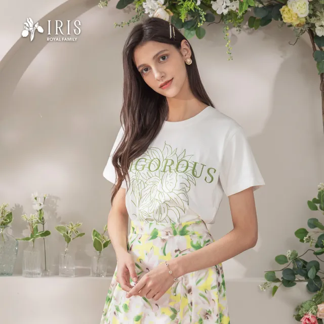 【IRIS 艾莉詩】花影綻放刺繡棉質上衣-2色(52907)