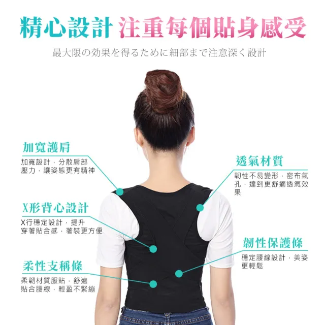 【Beroso 倍麗森】升級款美姿美儀挺胸束腹帶C00006(挺胸美姿帶 護腰 長輩禮物)