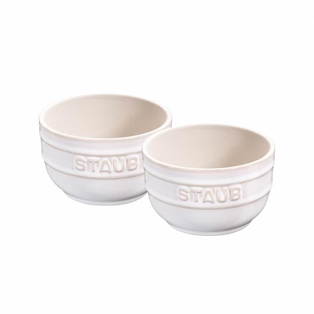 【STAUB】圓形陶瓷碗餐碗2件組9cm-象牙白/0.2L(德國雙人牌集團官方直營)