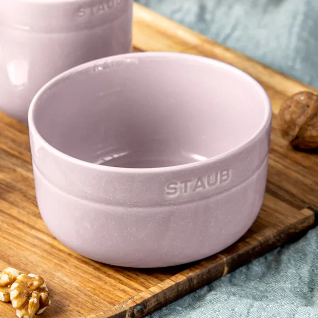 【STAUB】圓形陶瓷餐碗12cm-日暮粉/500ml(德國雙人牌集團官方直營)