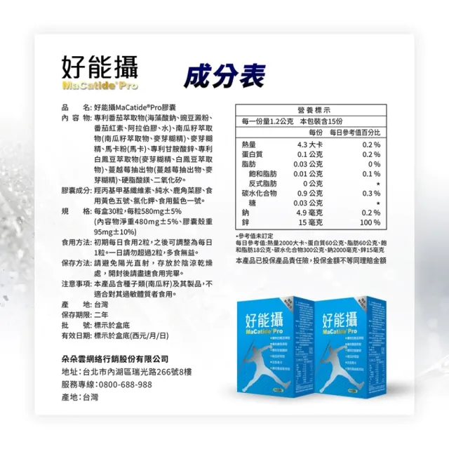 【好能力生醫】好能攝 3盒組(90粒  多國專利配方白鳳豆萃取)秦嗣林推薦