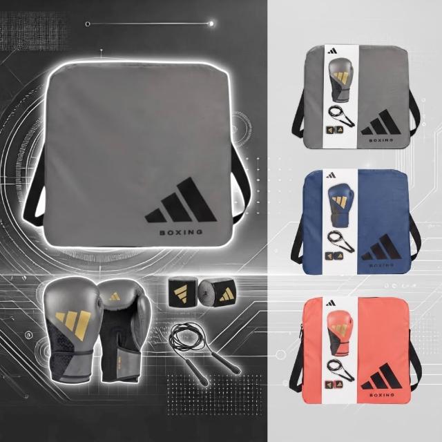 【adidas 愛迪達】TILT 200 12OZ 拳擊組 拳擊手套+手綁帶+跳繩超值組 (拳擊 泰拳 格鬥 搏擊 健身 有氧)