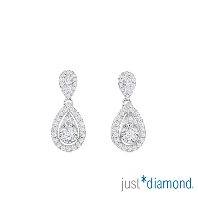 【Just Diamond】鎮金店 18K金 晶露 鑽石耳環 (新品上市)