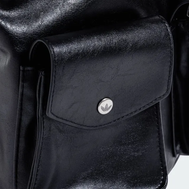 【adidas 愛迪達】Clst W Backpack 女 後背包 運動包 黑 復古 皮革(KW4750)