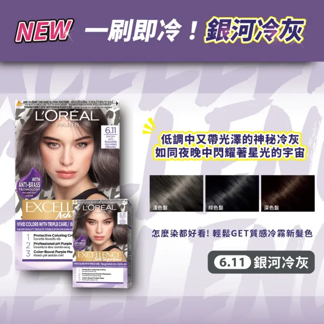 【L’OREAL Paris 巴黎萊雅】優媚霜時尚魅力染髮霜_多色任選(8周持色/免漂髮/染髮)