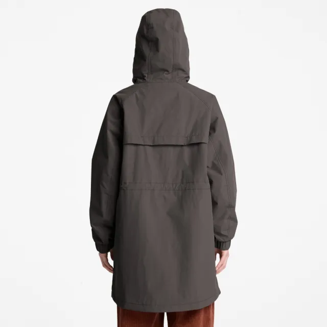 【Timberland】灰黑色寬版防水派克大衣 防水外套 風衣外套  女 (0YH4YCN1)