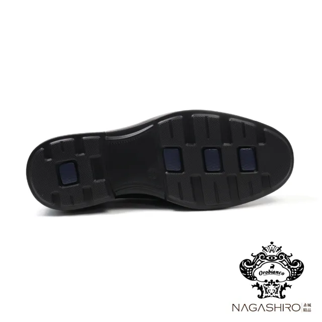 【Orobianco】NAGASHIRO永城皮鞋 義式手染 U-Tip 德比鞋｜皇家黑魂減震商務男鞋 (OR612216-BL)