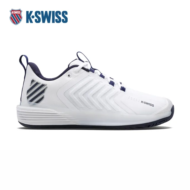 【K-SWISS】專業網球鞋 ULTRASHOT 3 運動 匹克球 男鞋 白藍色 06988-177-M