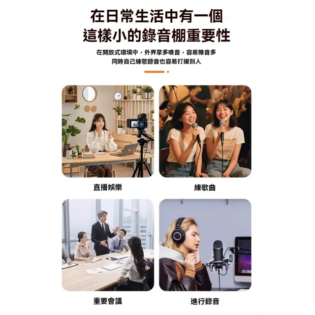 【諾必行】隔音棉 桌面隔音棉 隔音罩 超強降噪神器 隔音箱罩 吸音棉 80*80*80CM