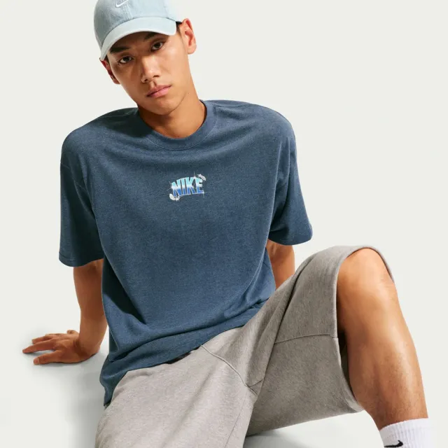 【NIKE 耐吉】AS U NSW RETRO FLAIR TEE 男 短袖上衣 T恤 運動 休閒 落肩 寬鬆 藍(IW1196410)