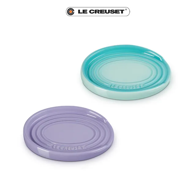 【Le Creuset】瓷器橢圓鏟座盤(薄荷綠/薰衣草 2色選1)