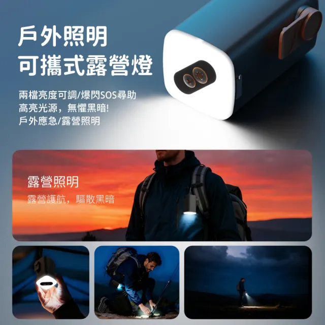 【SUNORO】戶外露營充氣泵 抽充兩用無線氣泵 生火鼓風機 燒烤點火風機 便攜打氣機 真空抽氣泵 LED照明燈