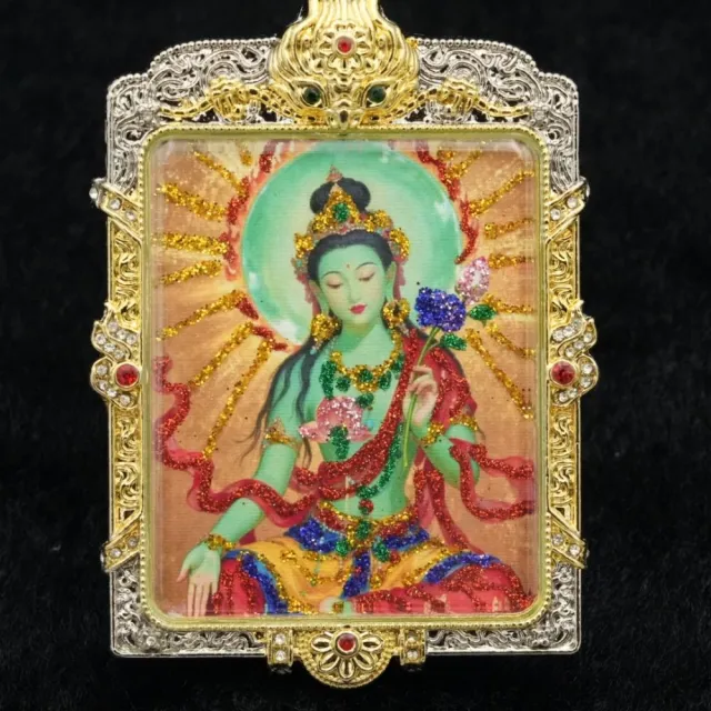 【藏古祥館】綠杜母唐卡PC11 (綠杜母 唐卡 平安 吉祥)