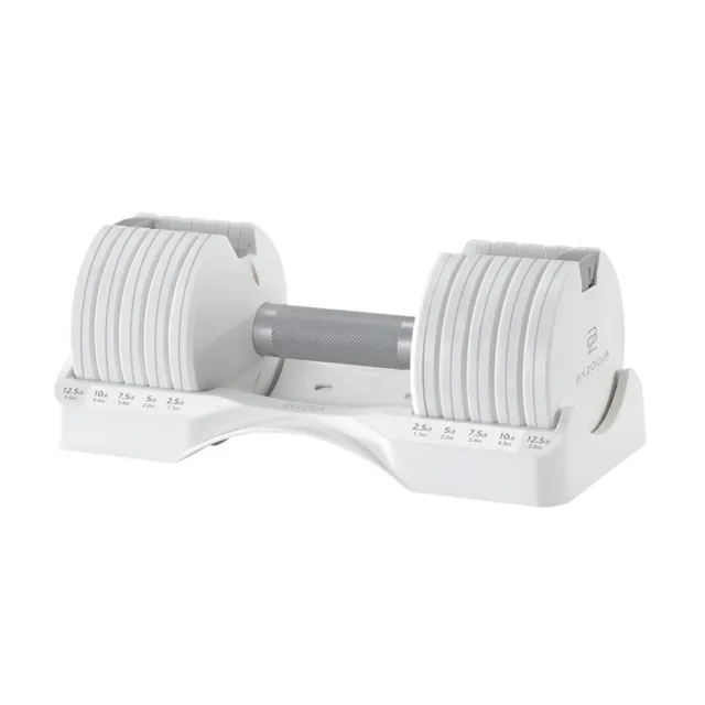 【BYZOOM FITNESS】Pure Series 12.5lb /約5.6kg 5段重量可調式啞鈴 白/黑二色 雙入(BZ-QCD-12.5LB)