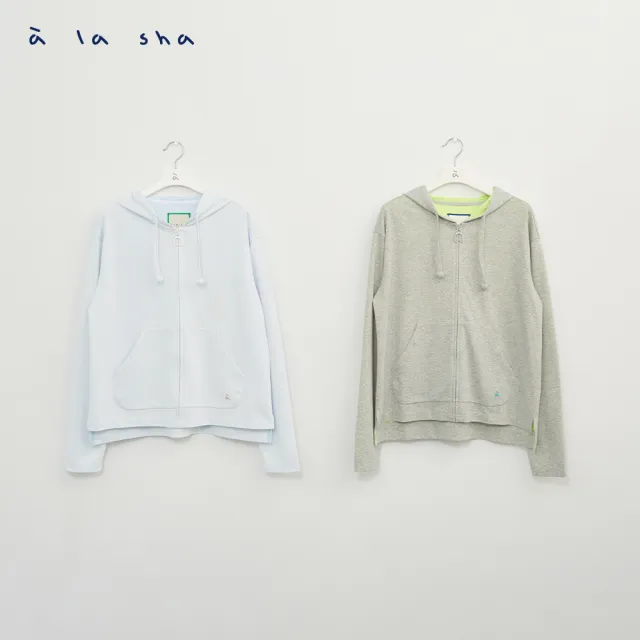【a la sha】跳色POLALA連帽長袖外套