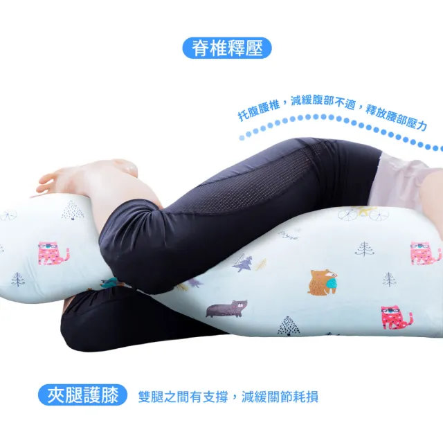 【旭】AIRFit氧活力多功能涼感側睡枕-童話森林
